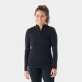 Women's Intraknit™ Thermal Max Merino Base Layer 1/4 Zip Black - ver - 1