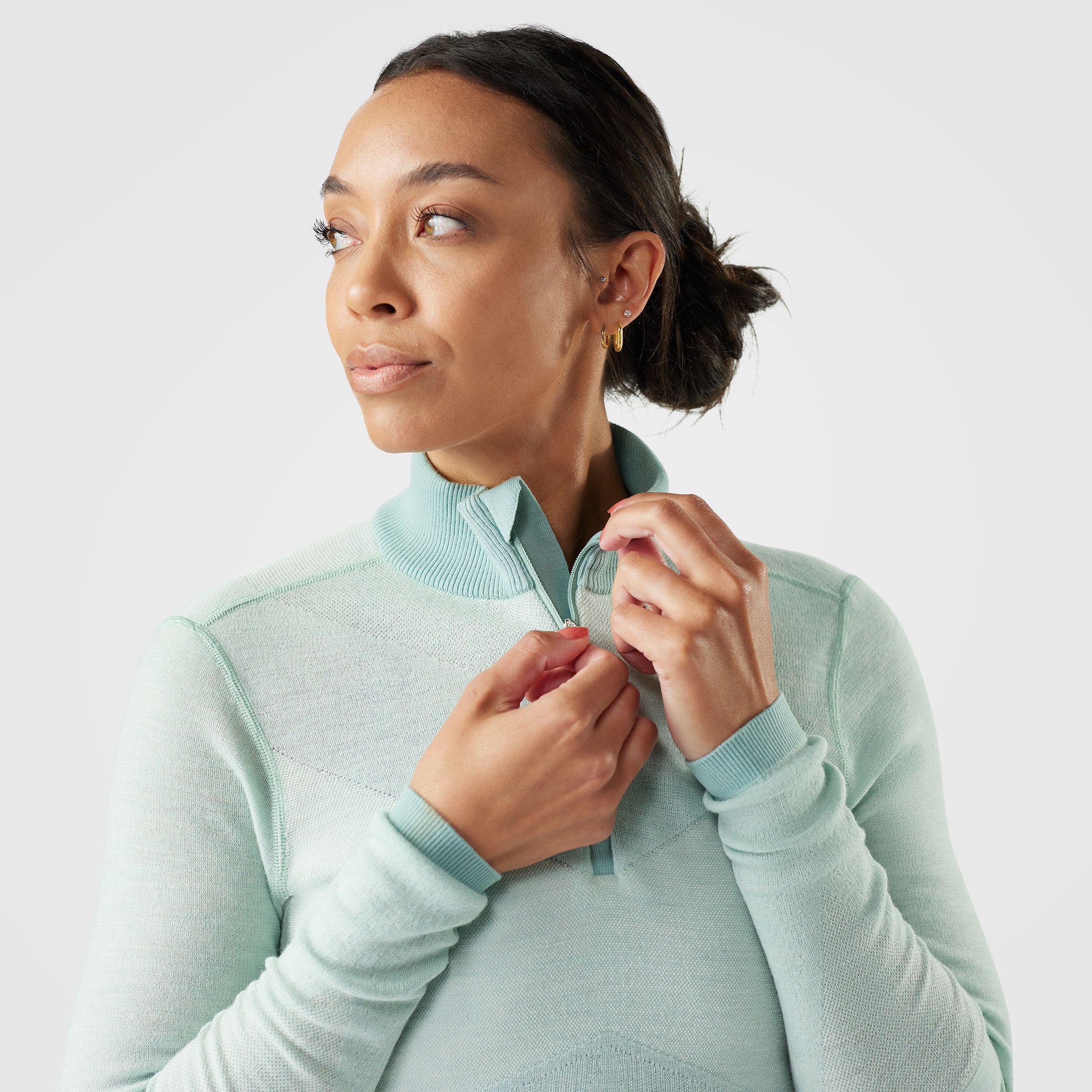 Women's Intraknit™ Thermal Max Merino Base Layer 1/4 Zip - Arctic