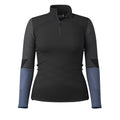 Women's Intraknit™ Thermal Merino Base Layer Colorblock 1/4 Zip Charcoal - ver - 3