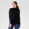 Women's Intraknit™ Thermal Merino Base Layer Colorblock 1/4 Zip Charcoal - ver - 1