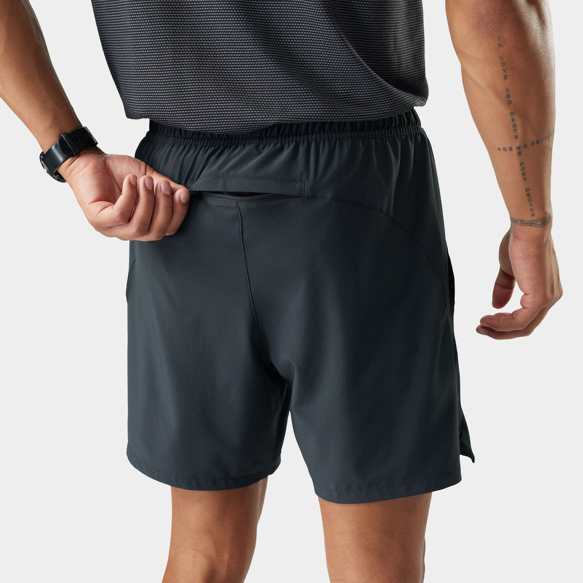 Men's Active Lined 7" Short Black - 3