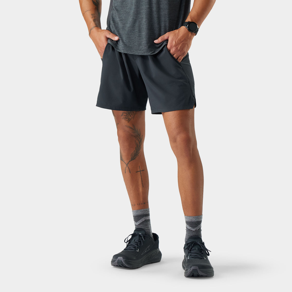 Men's Active Lined 7" Short Black - 1
