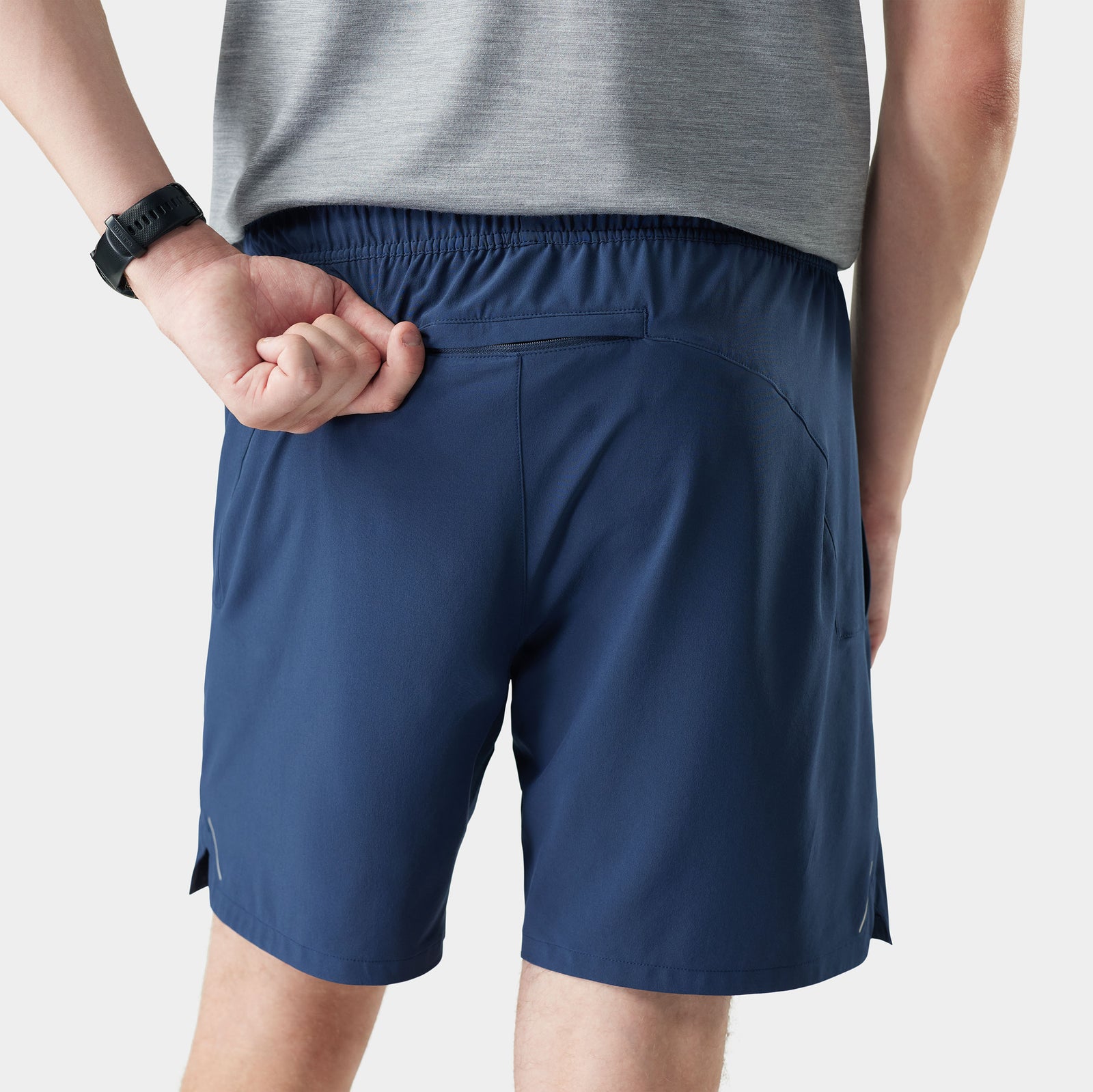 Men's Active Lined 7" Short Mineral Blue Shale - ver - 3