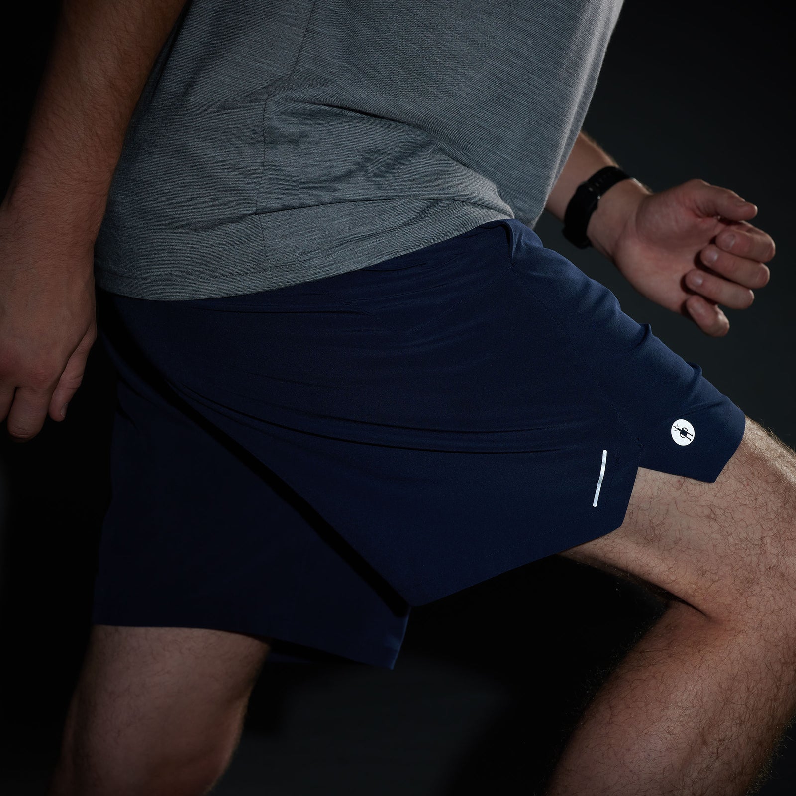 Men's Active Lined 7" Short Mineral Blue Shale - ver - 4