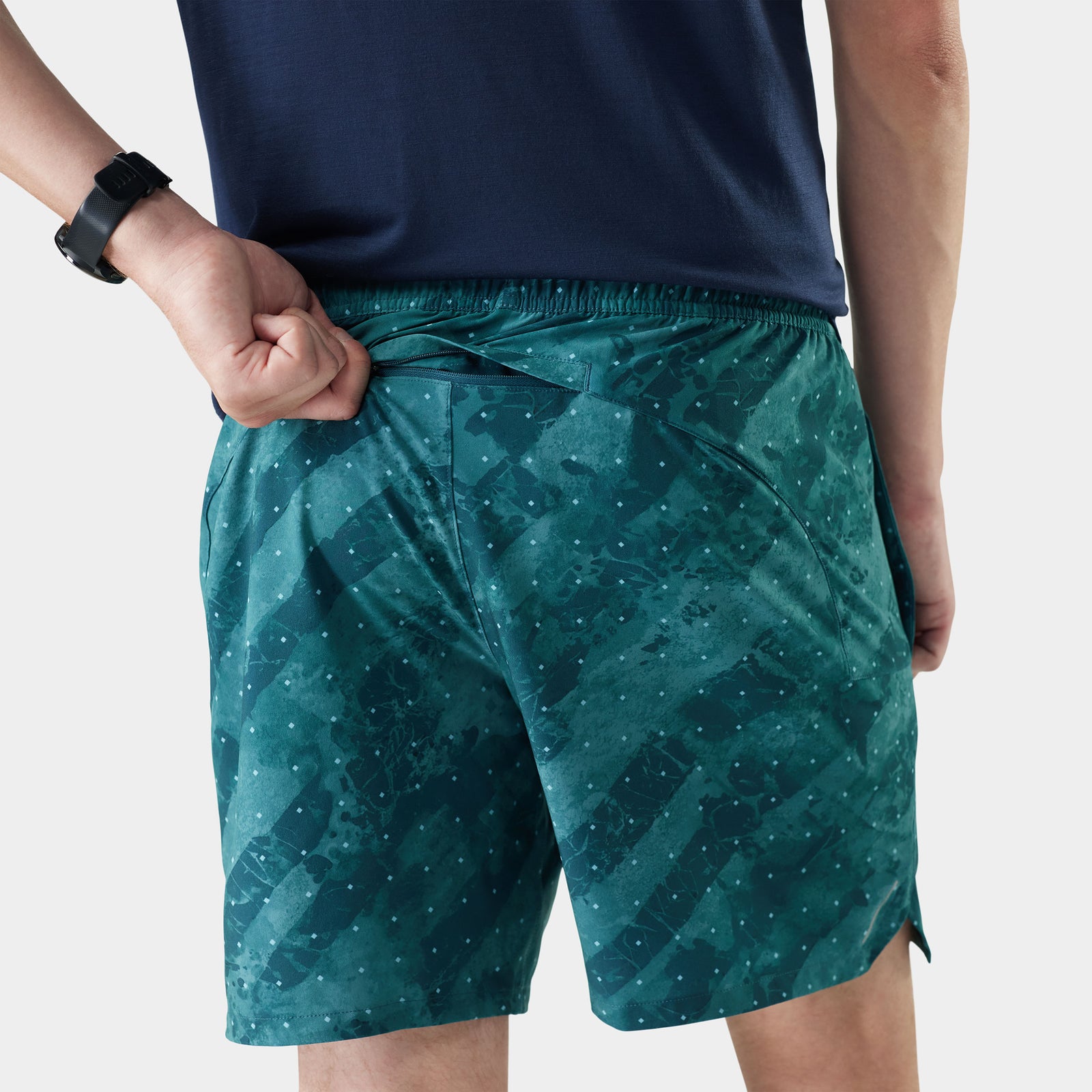 Men's Active Lined 7" Short Mineral Blue Shale - ver - 3