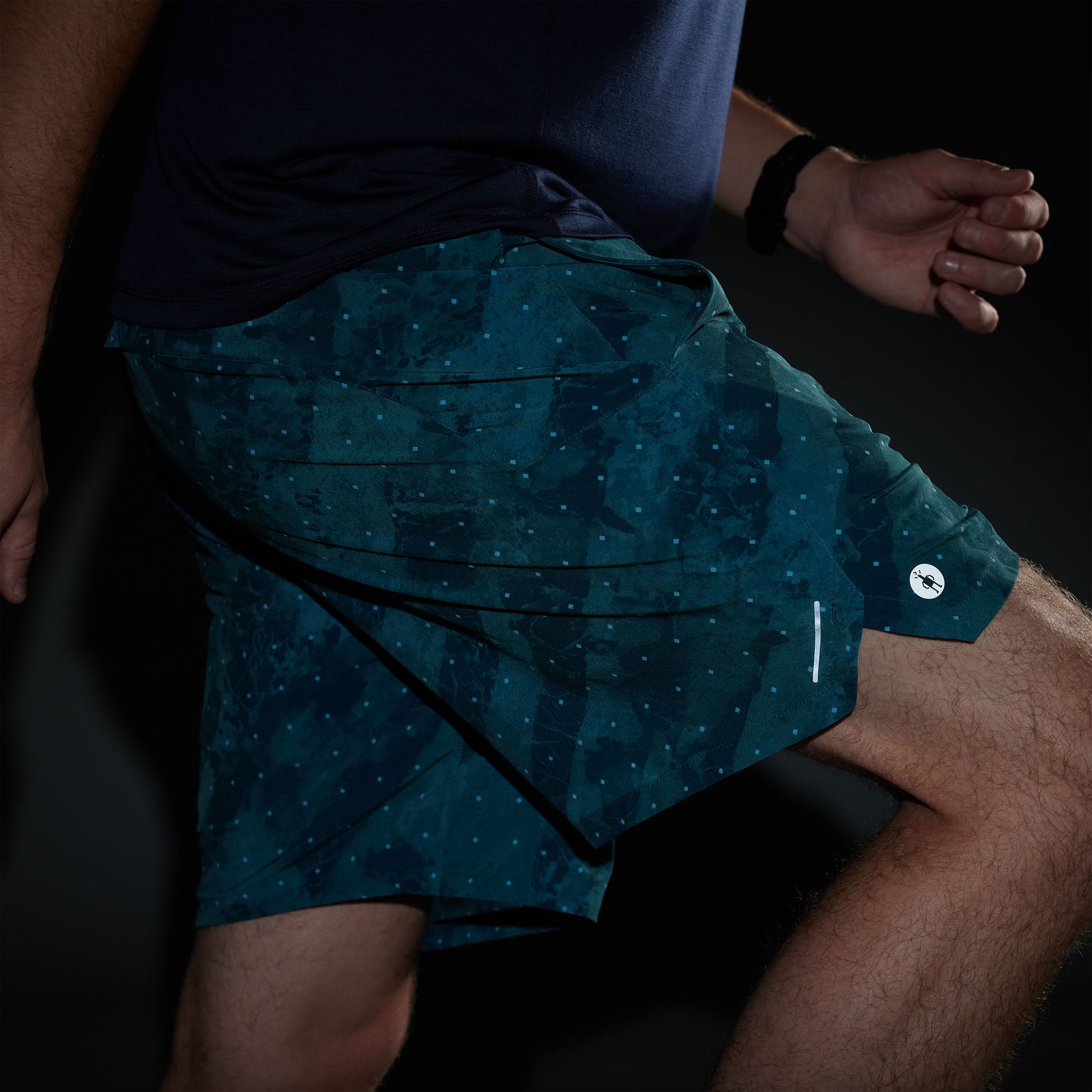 Men's Active Lined 7" Short Mineral Blue Shale - ver - 4