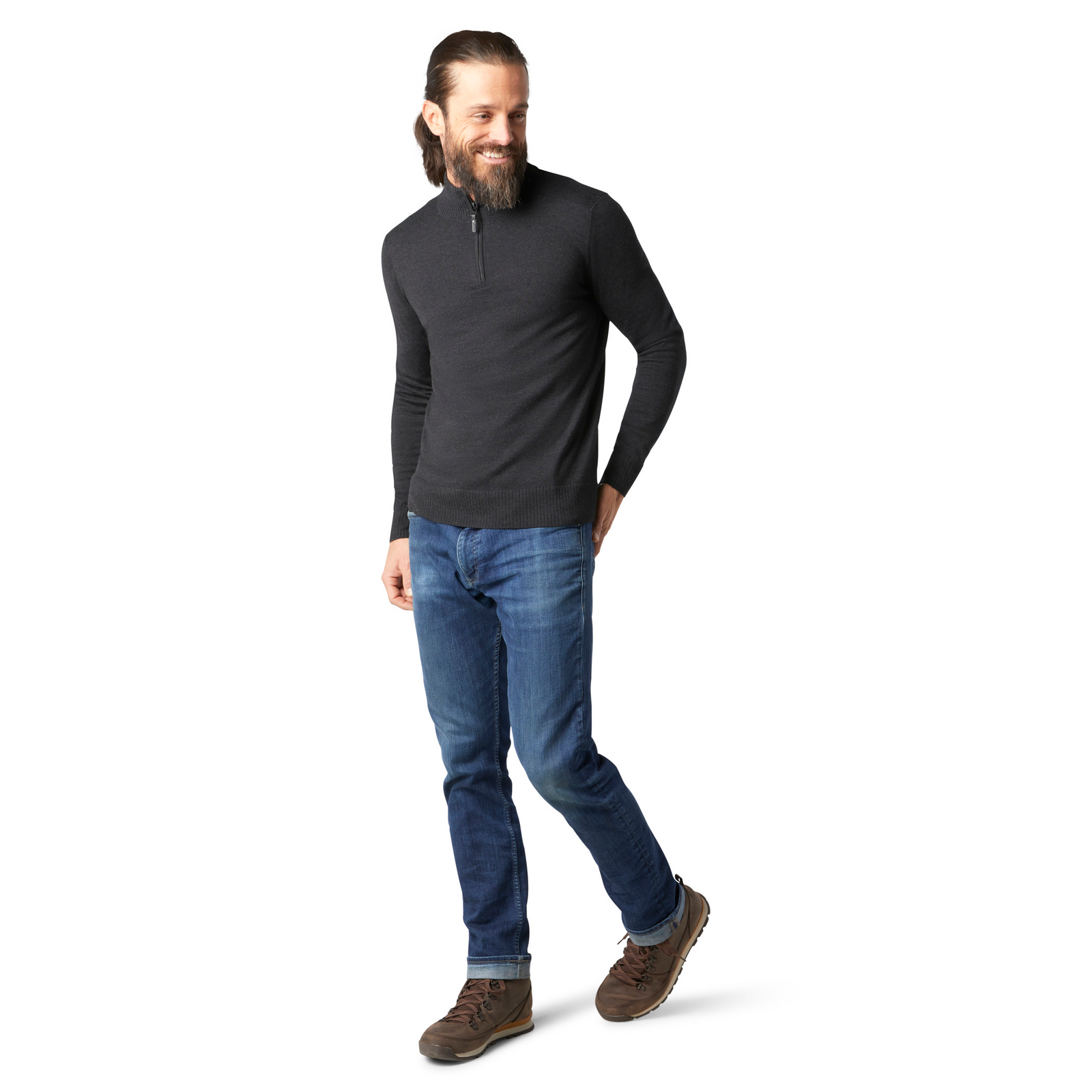 Men's Sparwood 1/4 Zip Sweater Toasted Coconut Heather - ver - 1