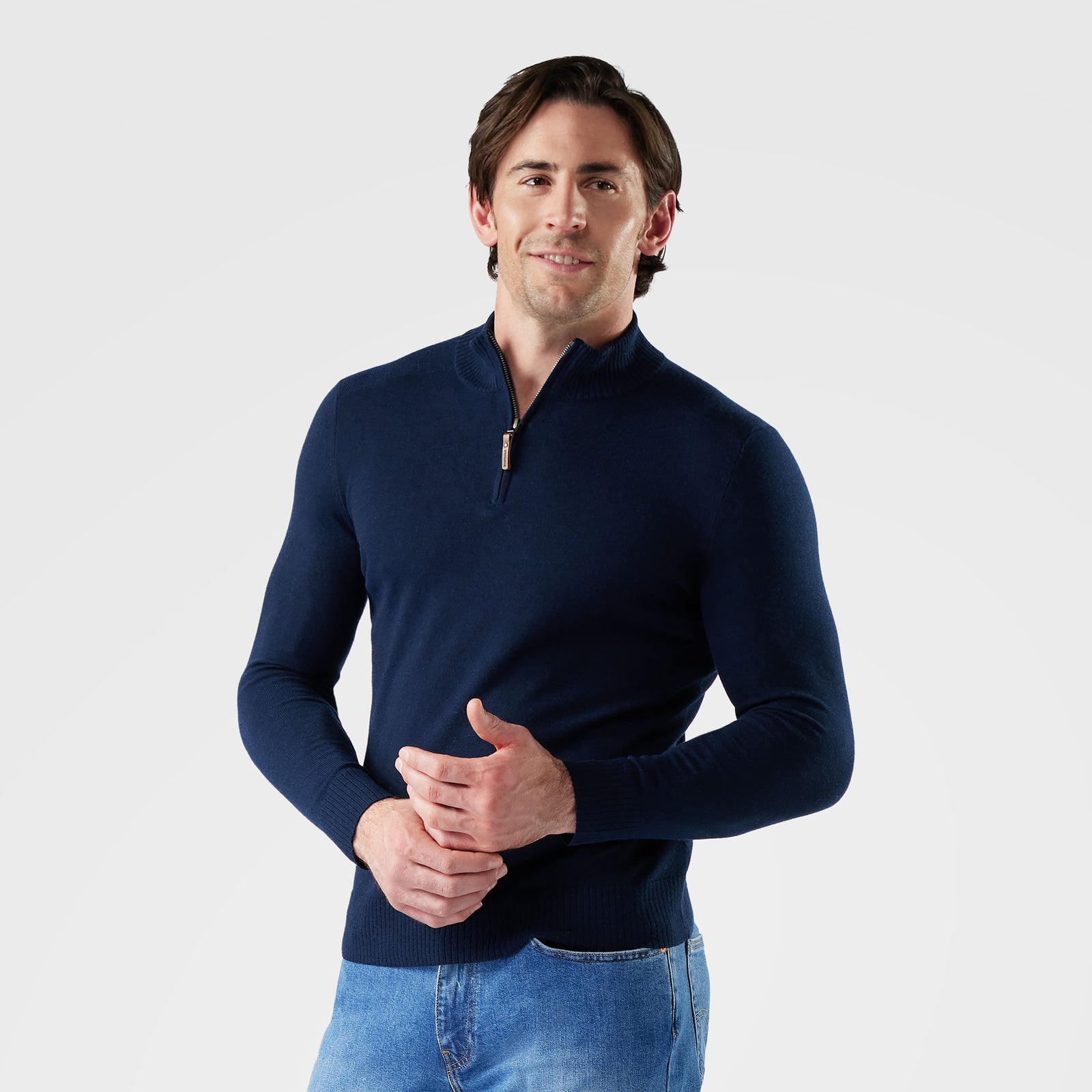 Men's Sparwood 1/4 Zip Sweater Toasted Coconut Heather - ver - 1