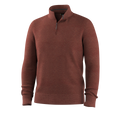 Men's Sparwood 1/4 Zip Sweater Burnt Sienna Donegal - ver - 3