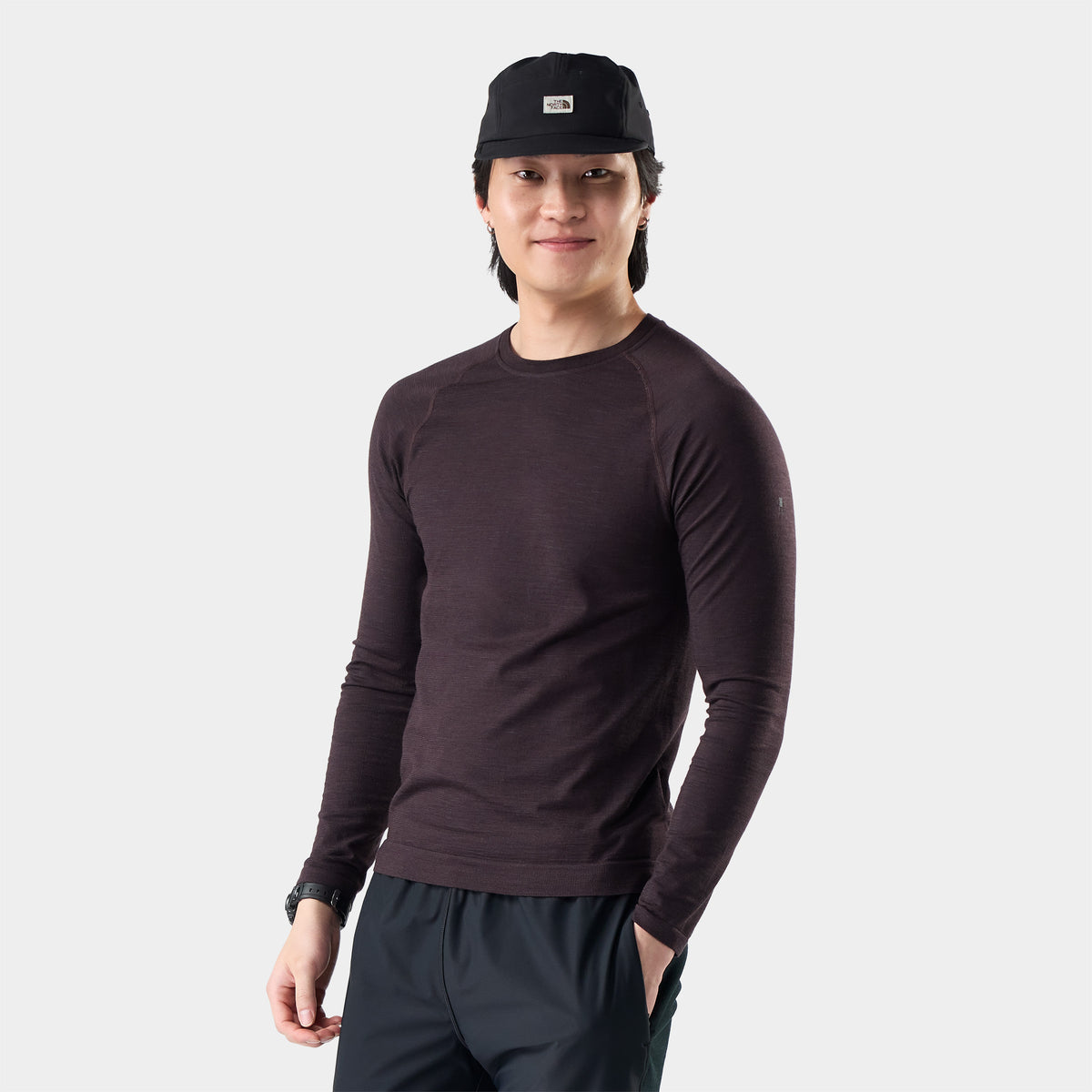 Men's Intraknit™ All-Season Merino Base Layer Crew Dark Mink - 
