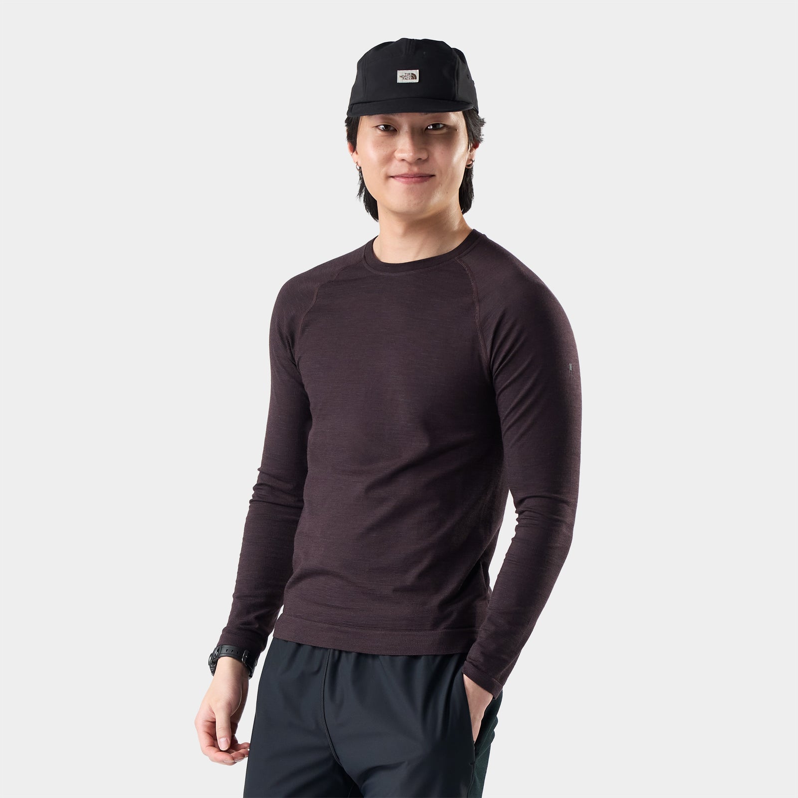 Men's Intraknit™ All-Season Merino Base Layer Crew Dark Mink - ver - 1