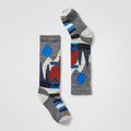 Kids' Ski Sleigh Bear Over The Calf Socks Medium Gray - ver - 1