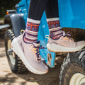 Women's Hike Dragon Stitch Mid Crew Socks Ash - ver - 3