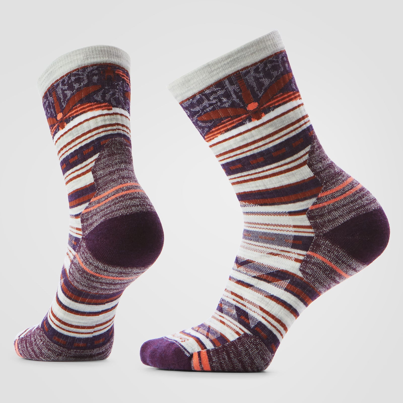 Women's Hike Dragon Stitch Mid Crew Socks Ash - ver - 1