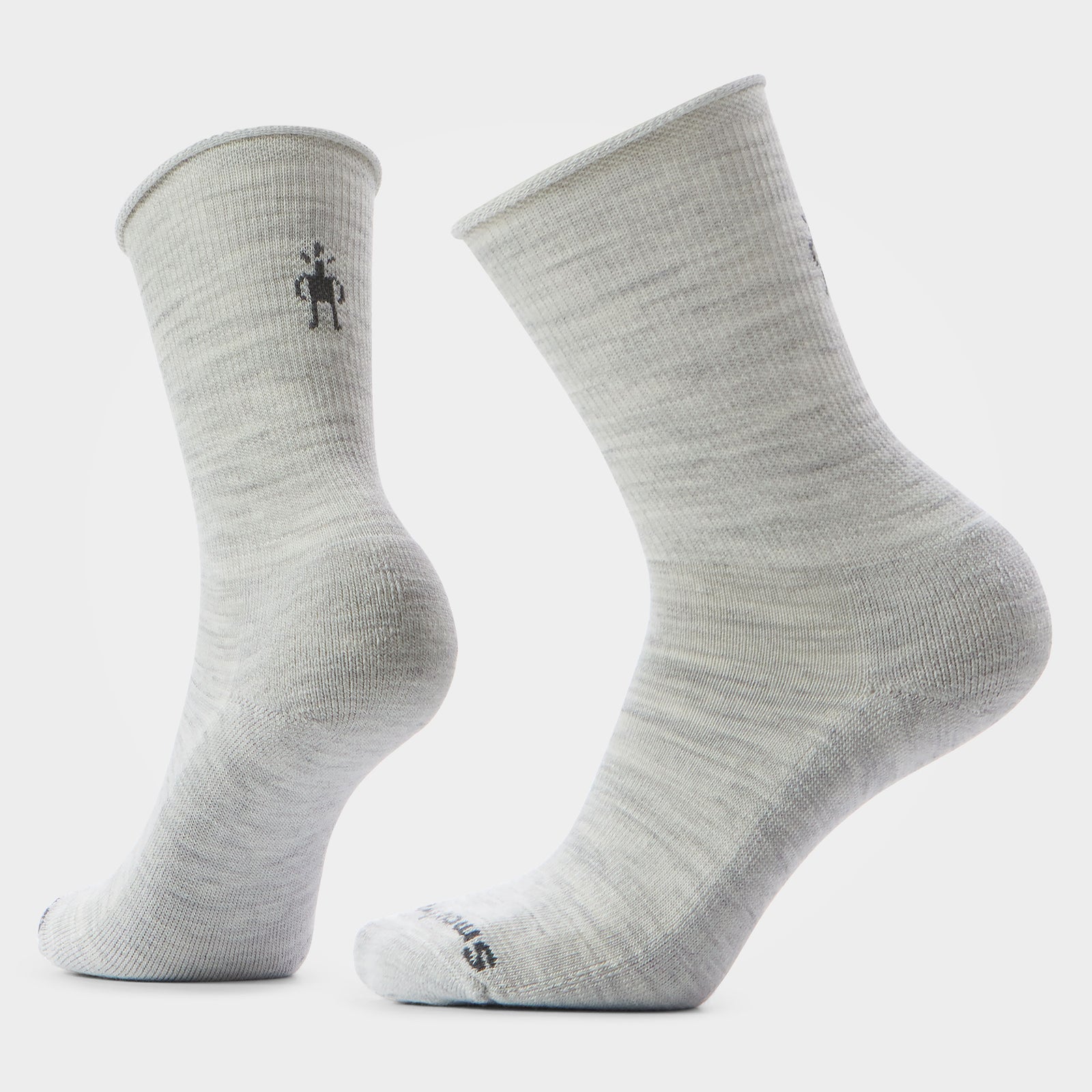 Women's Everyday Roll Top Crew Socks Ash - ver - 1