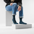 Women's Everyday Roll Top Crew Socks Twilight Blue - ver - 2