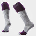 Women's Snowboard Valley Sunset Over The Calf Socks Light Gray - ver - 1