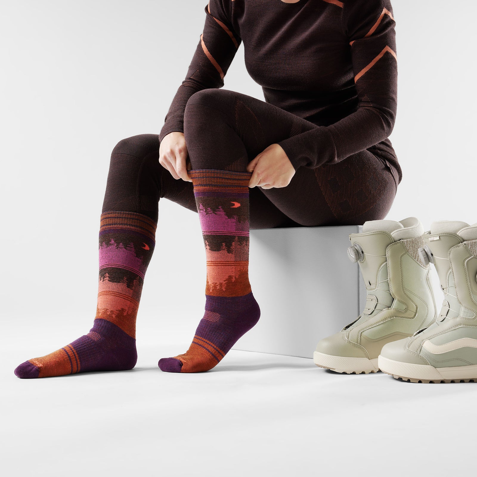 Chaussette de planche à neige sous-genou Twilight Vista pour femmes  - voir - 2