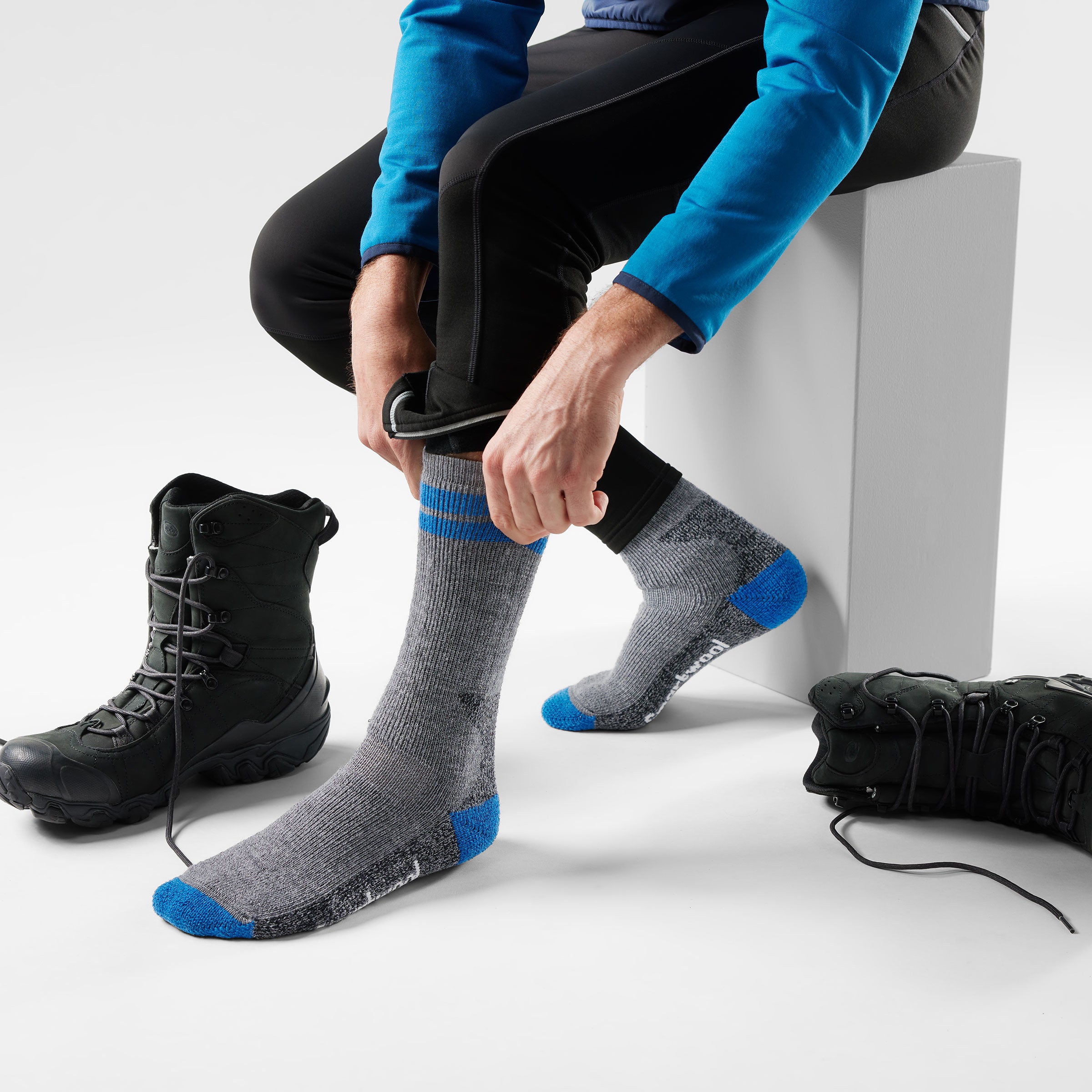 Mountaineer Tall Crew Socks - Fossil