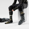 Ski Growling Grizzly Over The Calf Socks Black - ver - 2
