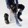 Snowboard Snowmobile Over The Calf Socks Purple Iris - ver - 2