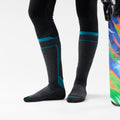 Intraknit™ Women's Ski Over The Calf Socks Charcoal - ver - 2