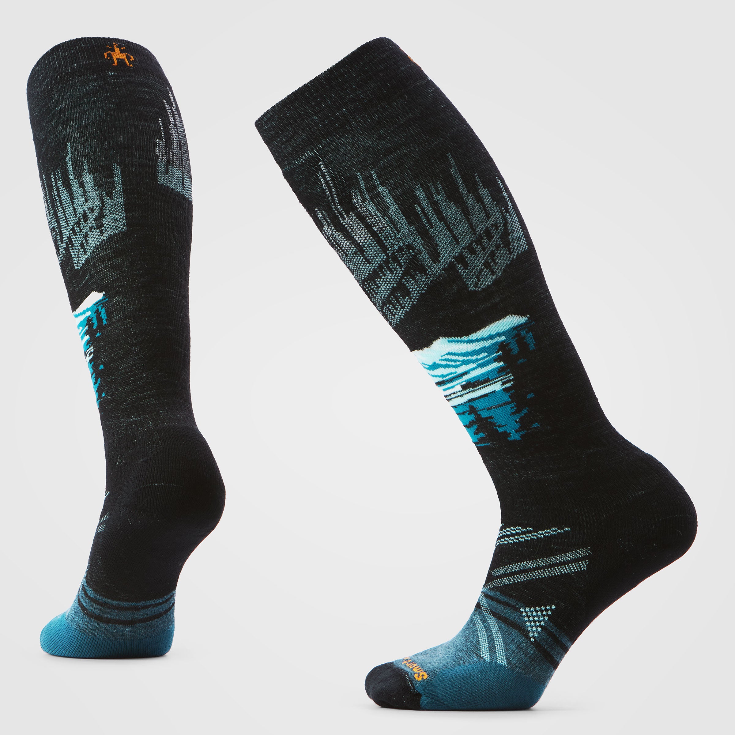 Women's Ski Alpine Auroras Over The Calf Socks Purple Iris