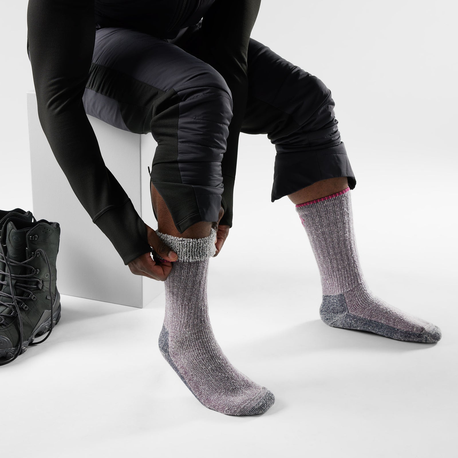 Mountaineer Classic Edition Second Cut™ Crew Socks Purple Iris - ver - 2