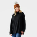 Women's Edgewood Cowl Neck Sweater Almond-Light Gray - ver - 1
