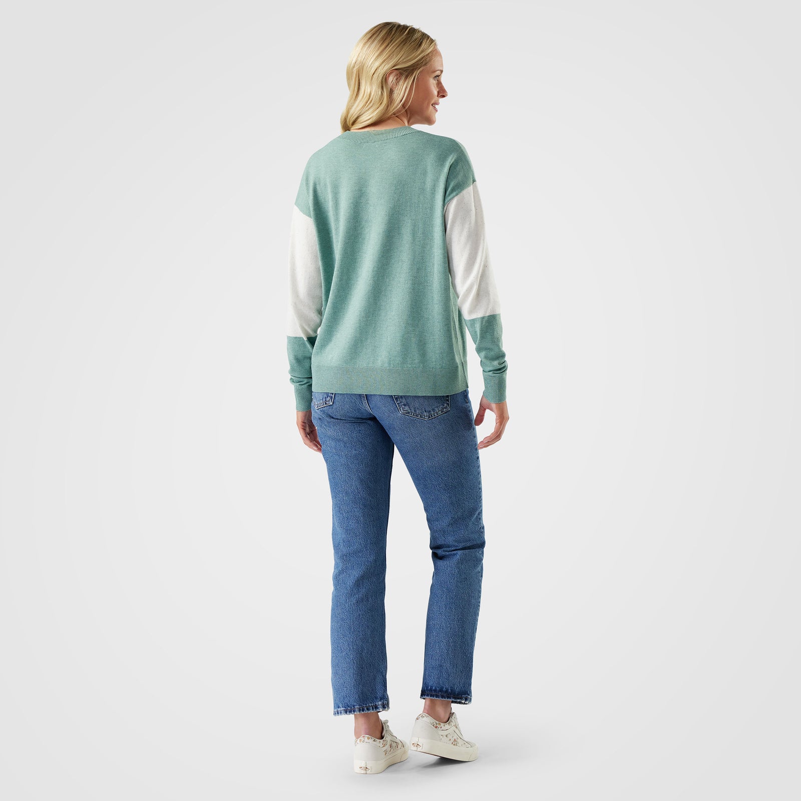 Women's Edgewood Crew Sweater Arctic Green - ver - 2