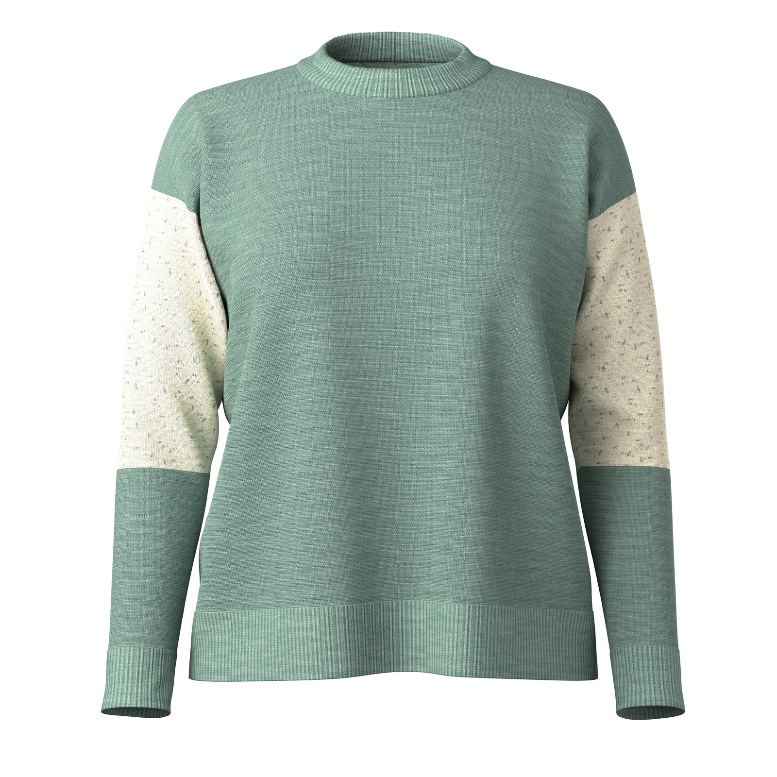 Women's Edgewood Crew Sweater Arctic Green - ver - 3