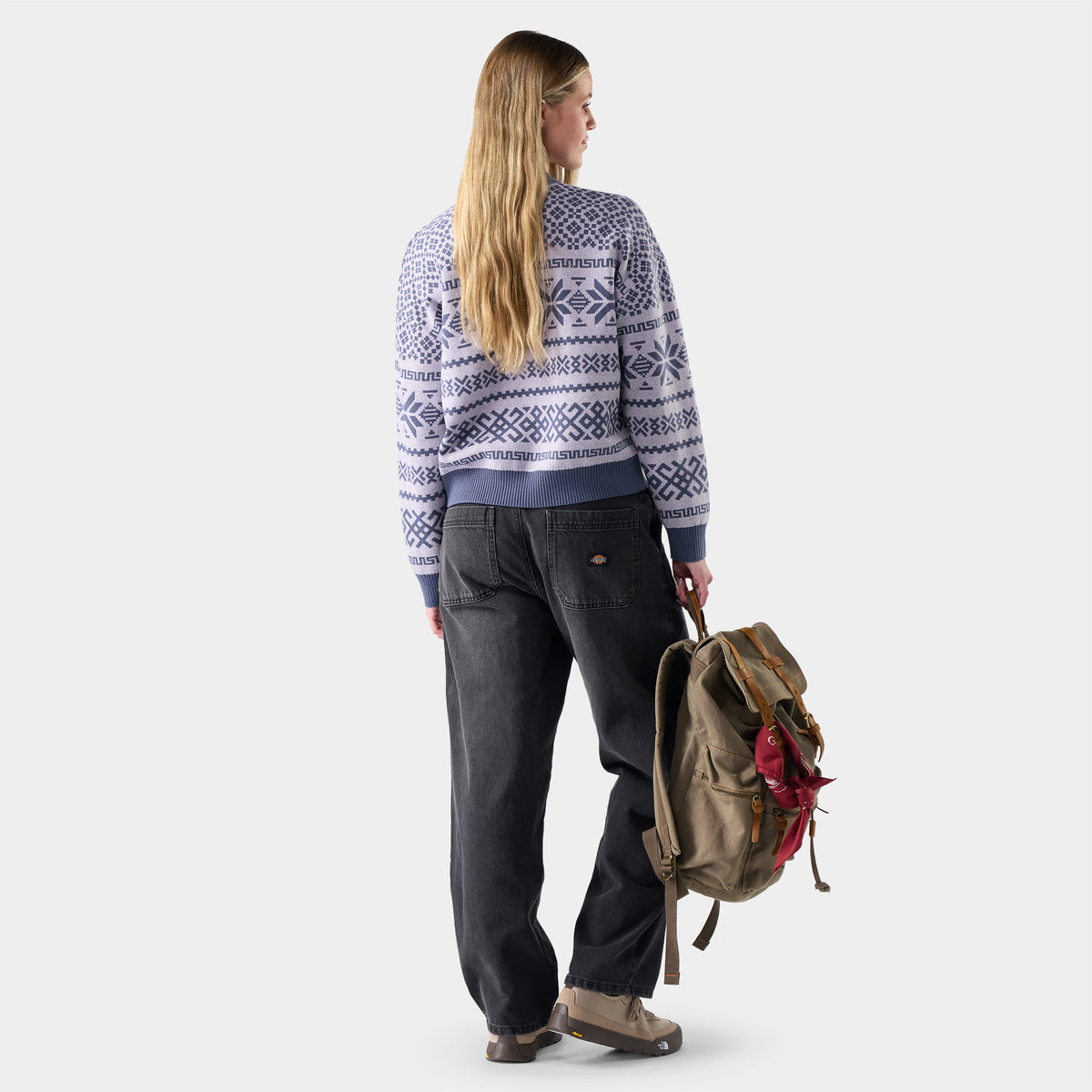 Women's Edgewood Heritage Crew Sweater Icy Lavender Heather - ver - 2