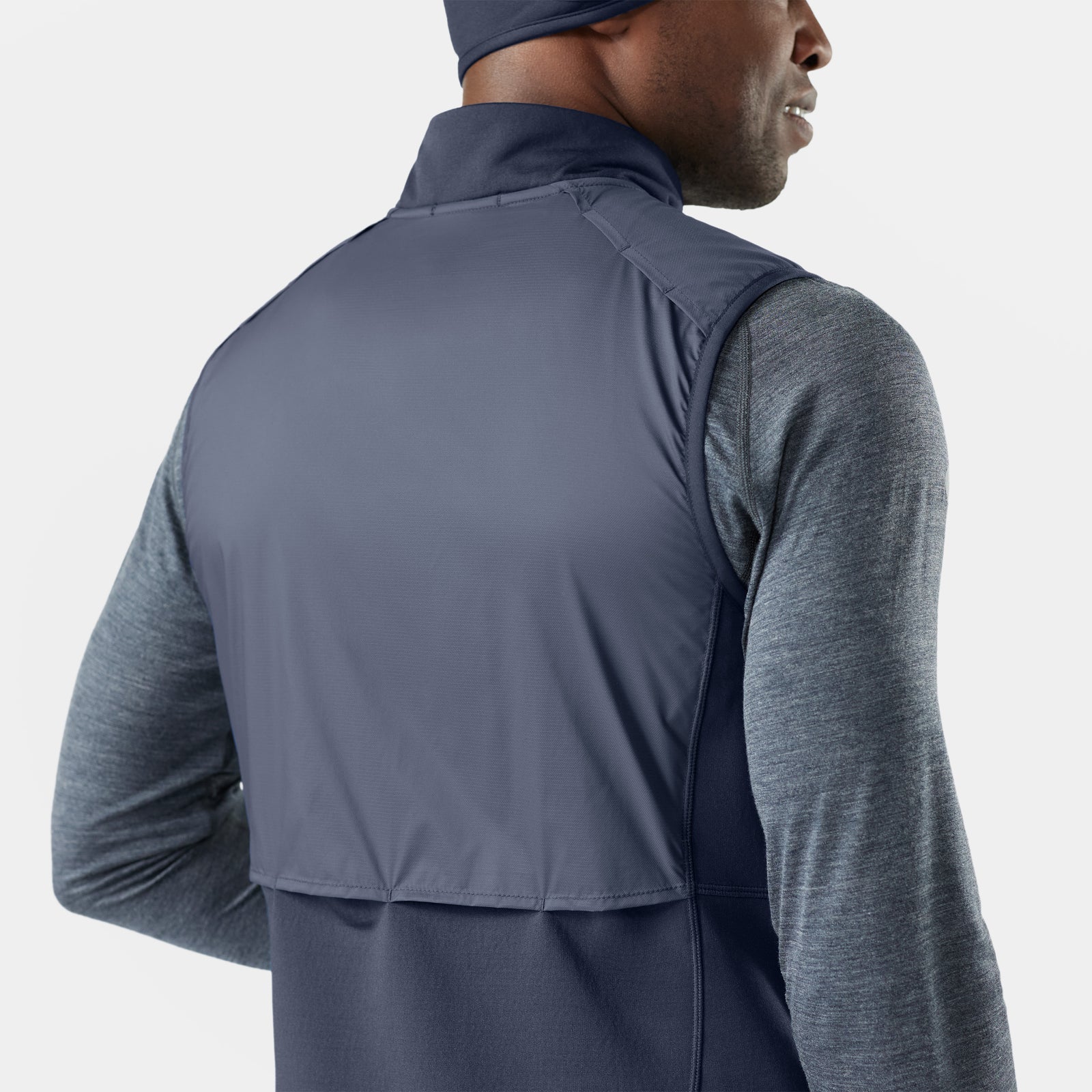 Men's Active Fleece Wind Insulated Vest Deep Navy - ver - 3