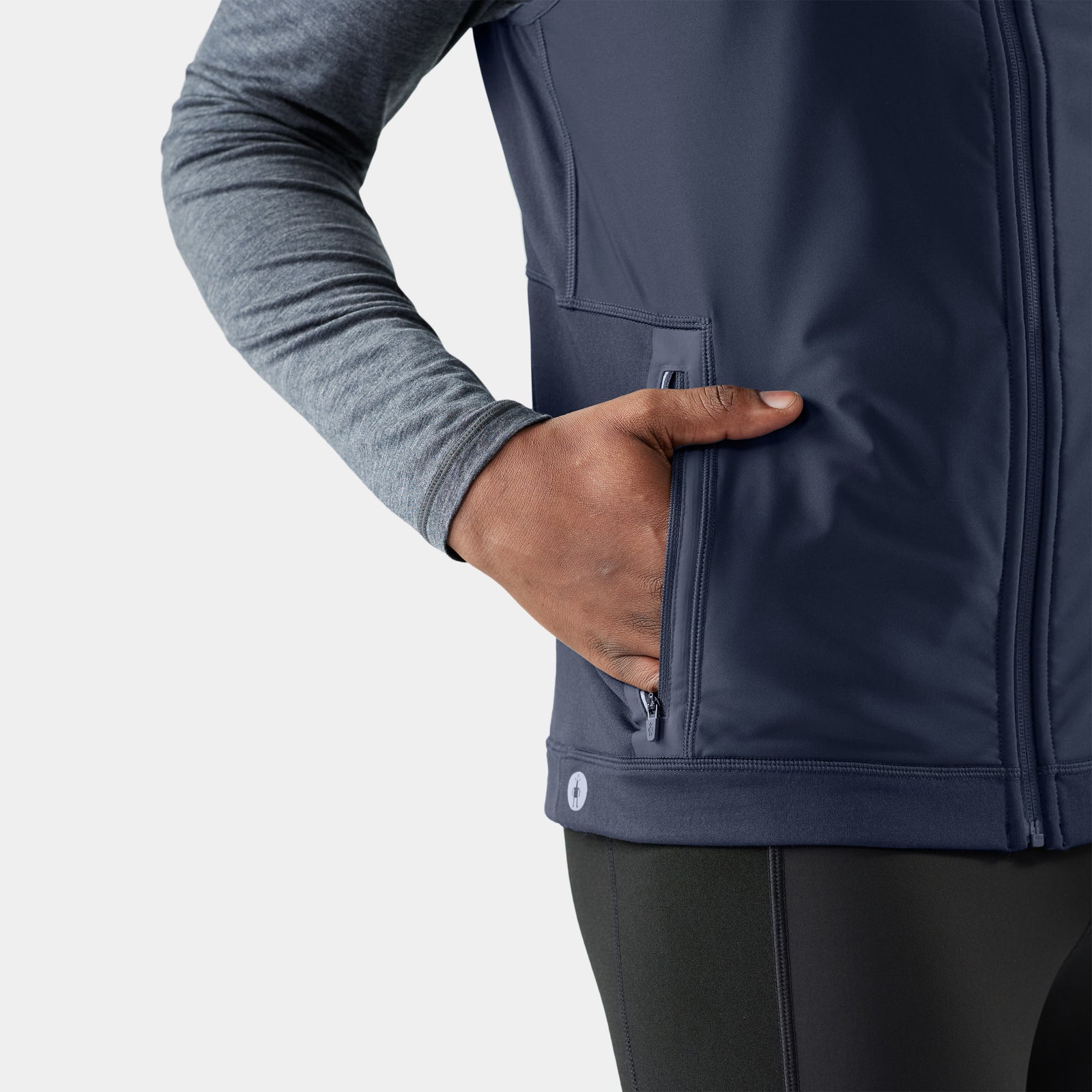 Men's Active Fleece Wind Insulated Vest Deep Navy - ver - 4