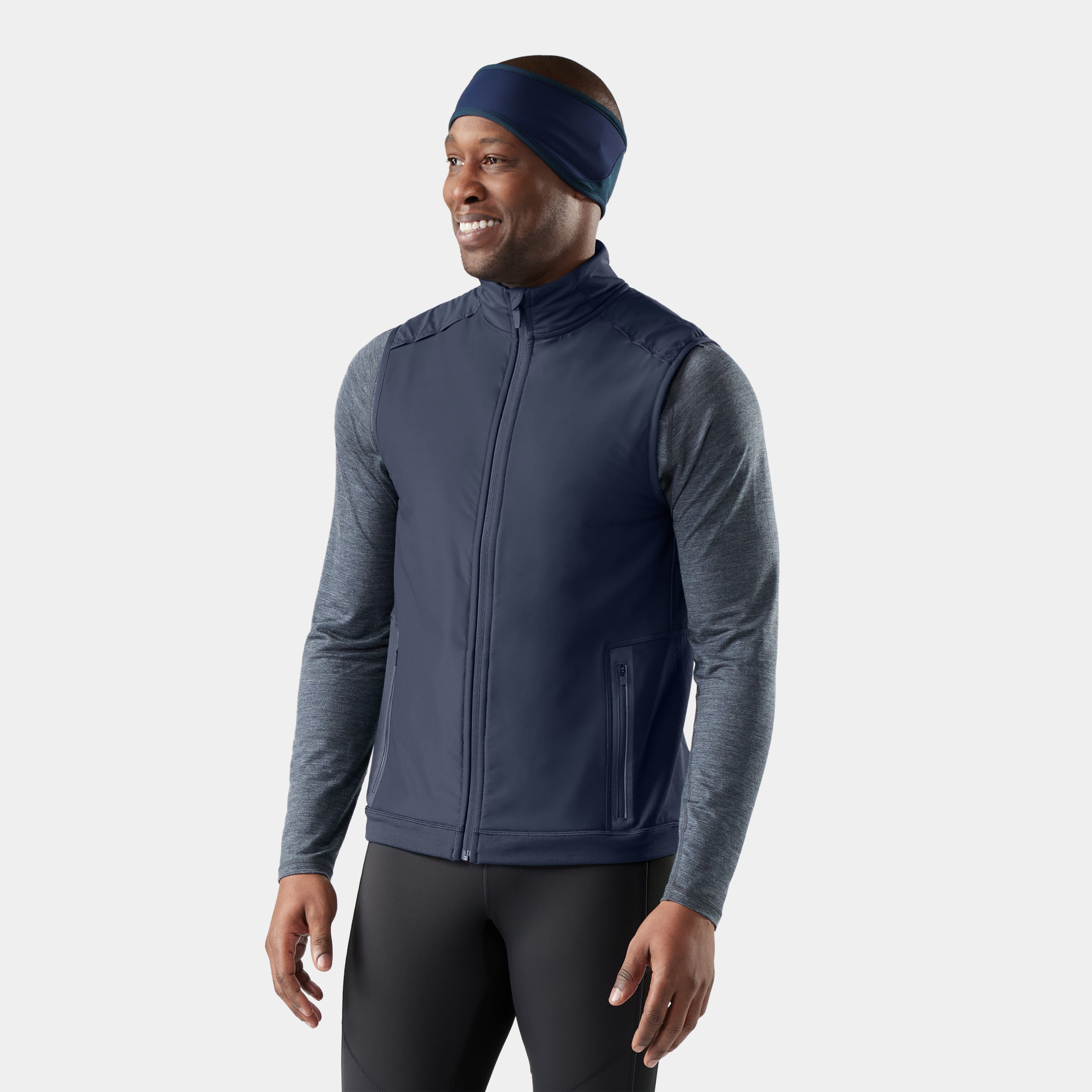 Men's Active Fleece Wind Insulated Vest - Deep Navy