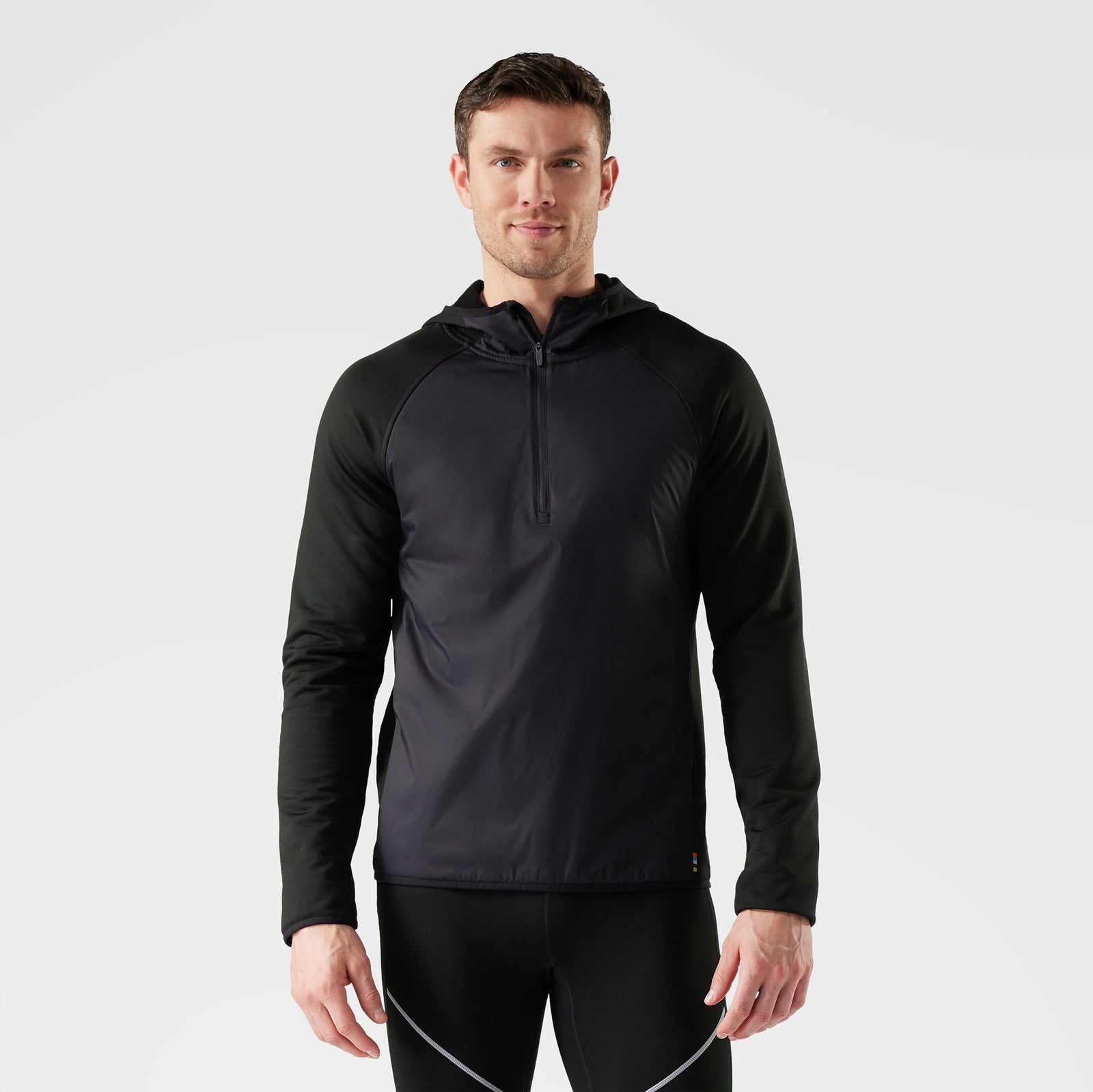 Men's Smartloft 1/2 Zip Hoodie Black - ver - 1