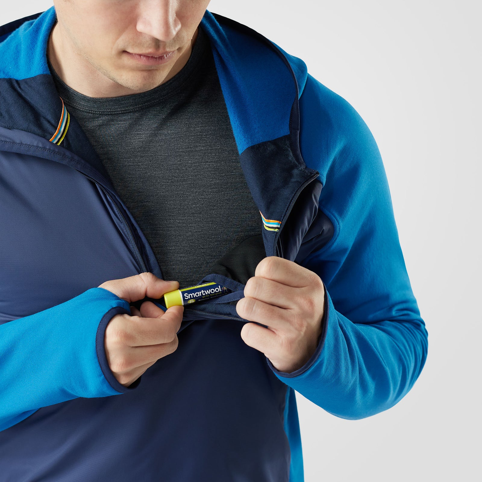 Men's Smartloft 1/2 Zip Hoodie Nival Blue - ver - 3