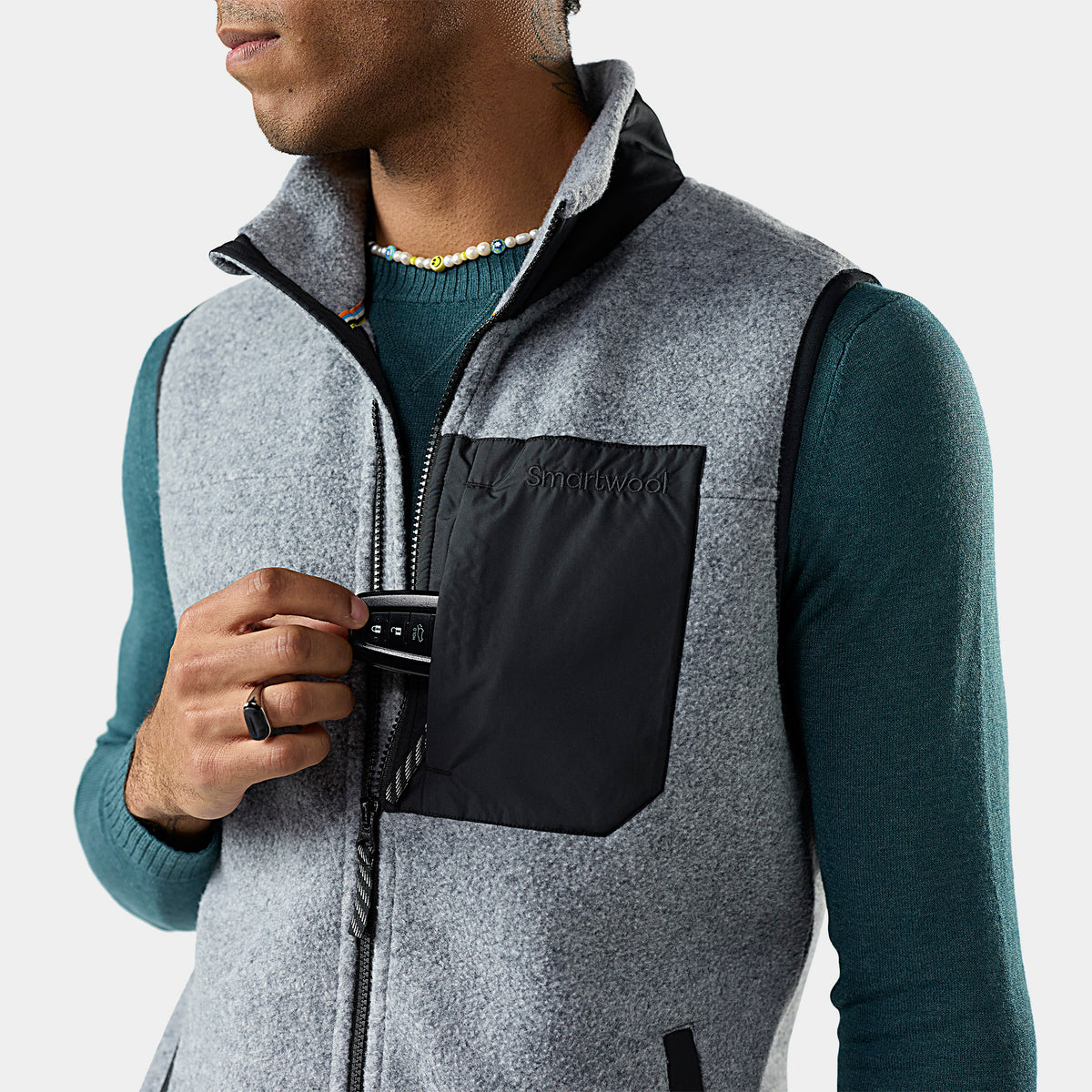 Men's Second Cut™ Fleece Vest Light Gray Heather - ver - 3