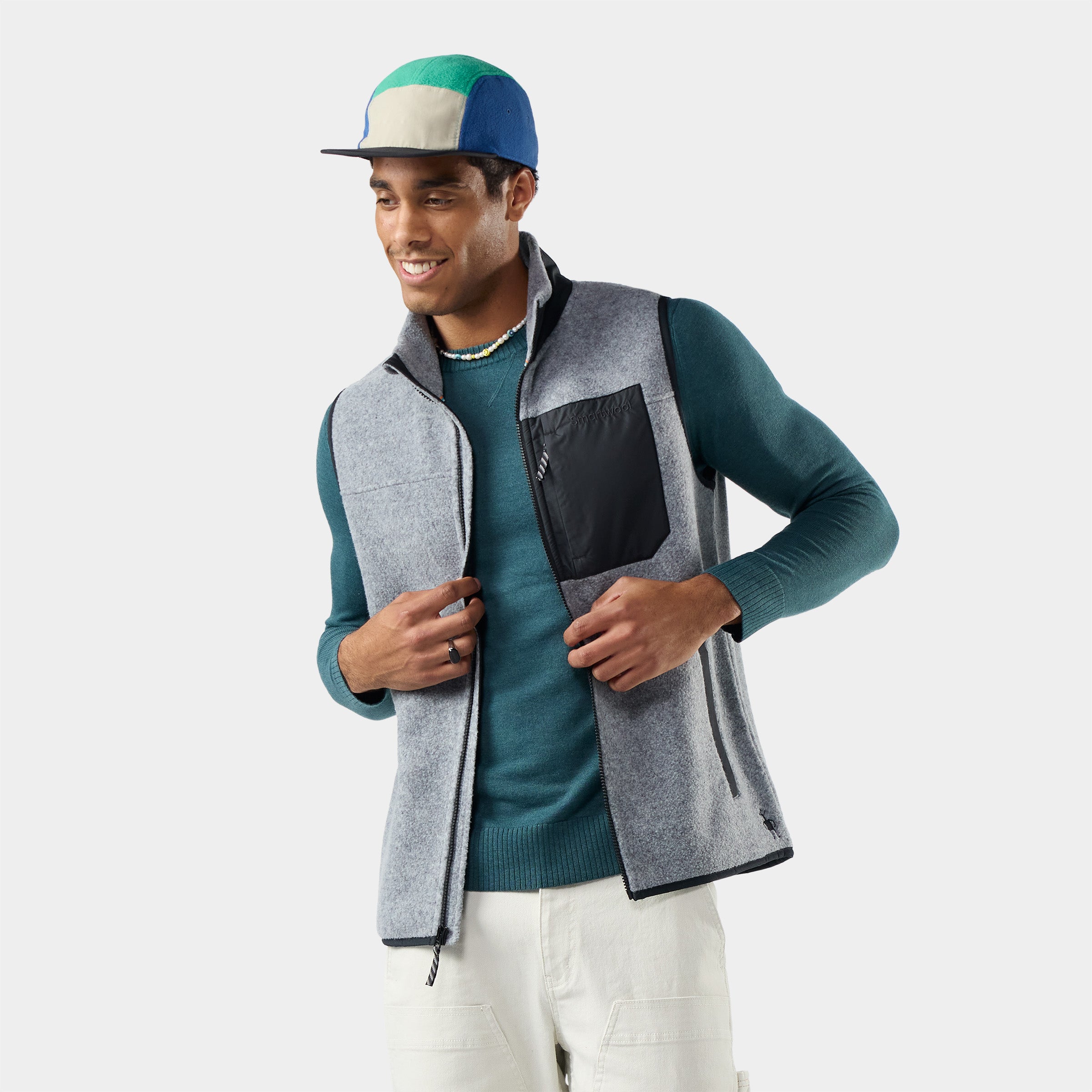 Men's Second Cut™ Fleece Vest - Light Gray Heather