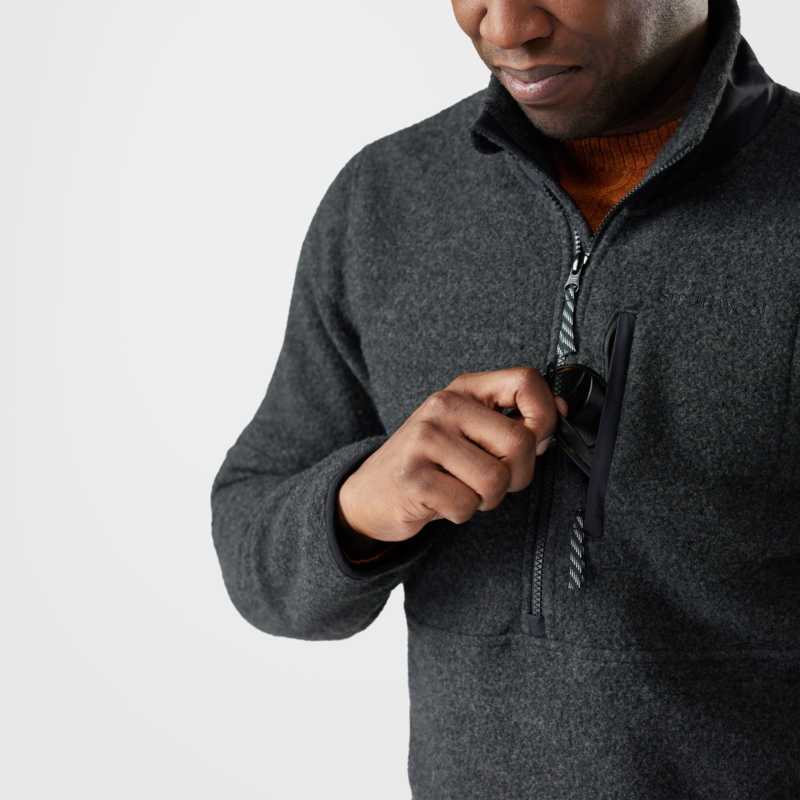 Men's Second Cut™ Fleece 1/2 Zip Winter Moss - ver - 3