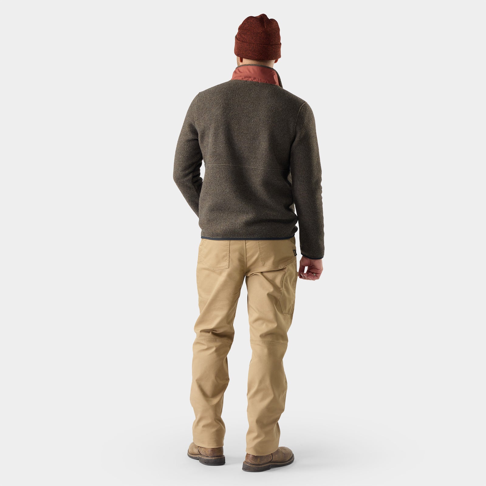 Men's Second Cut™ Fleece 1/2 Zip Burnt Sienna - ver - 2