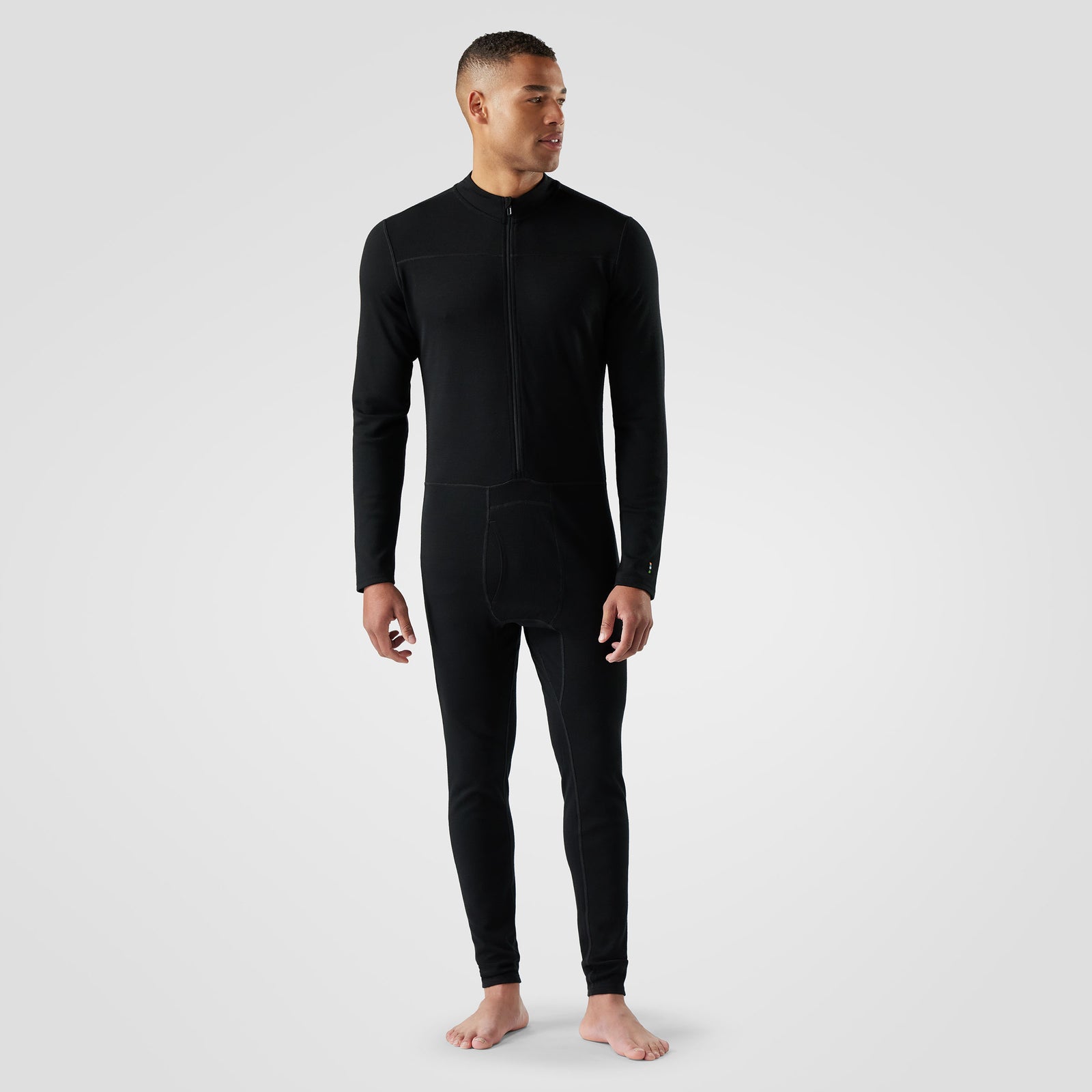 Men's Classic Thermal Merino Base Layer One Piece Black - ver - 1