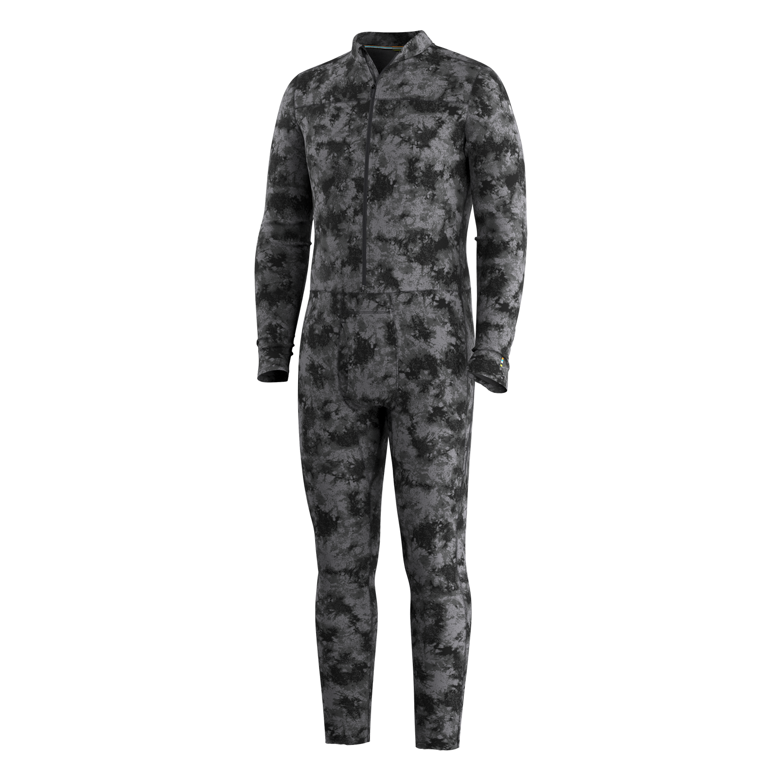 Men's Classic Thermal Merino Base Layer One Piece Black Tie Dye - ver - 5