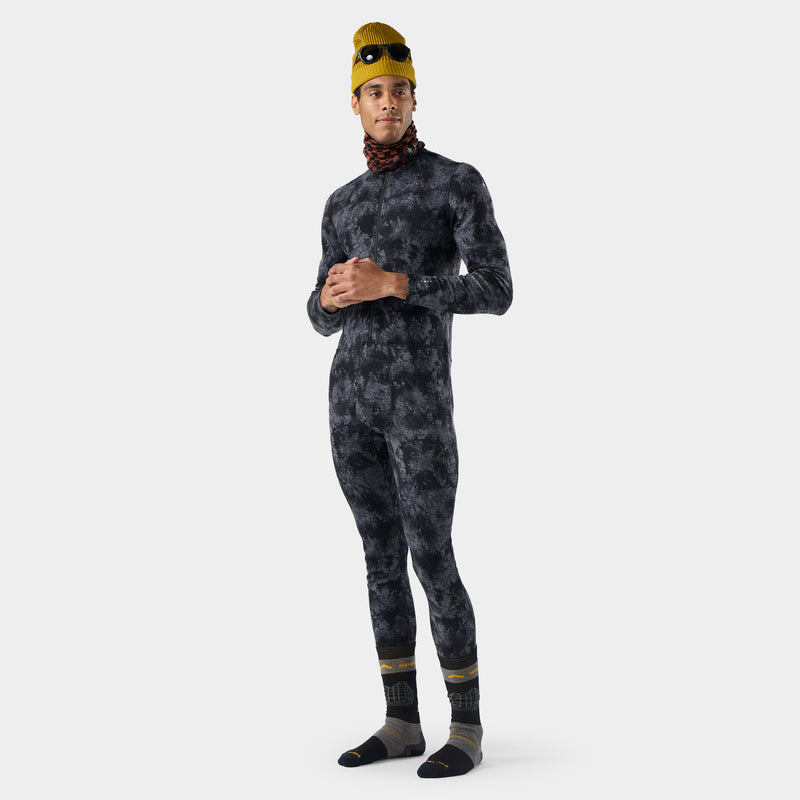 Men's Classic Thermal Merino Base Layer One Piece - Black Tie Dye / XXL