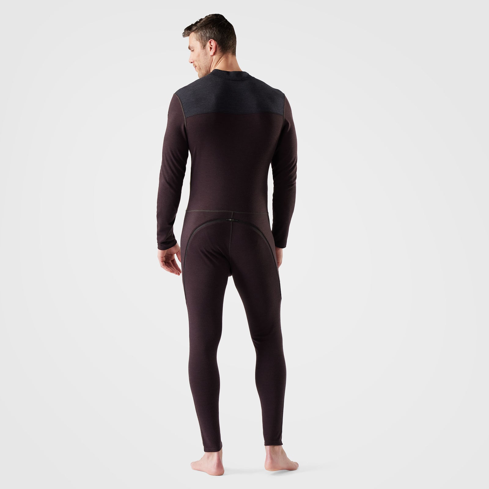 Men's Classic Thermal Merino Base Layer One Piece Mink Heather - ver - 2