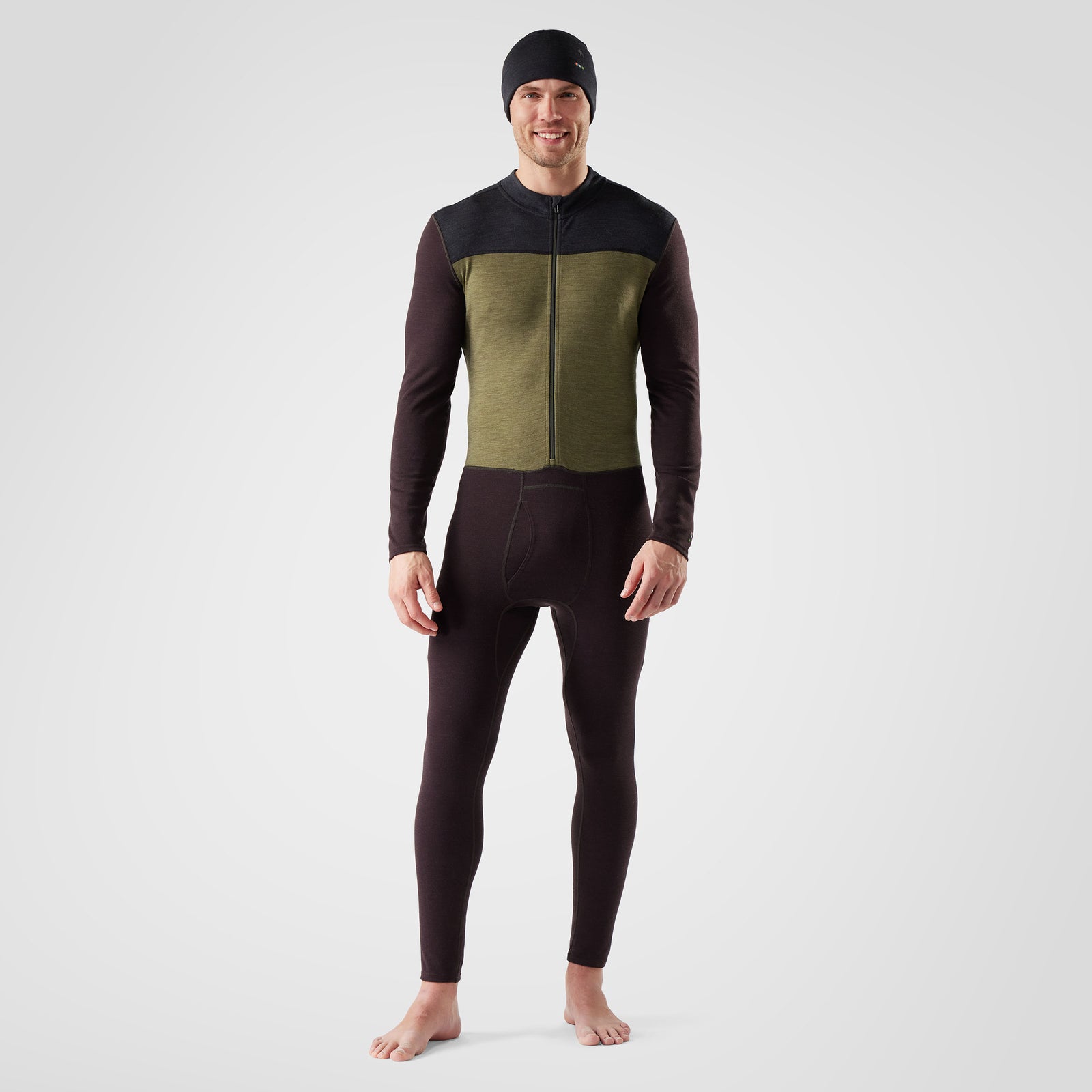 Men's Classic Thermal Merino Base Layer One Piece Mink Heather - ver - 1