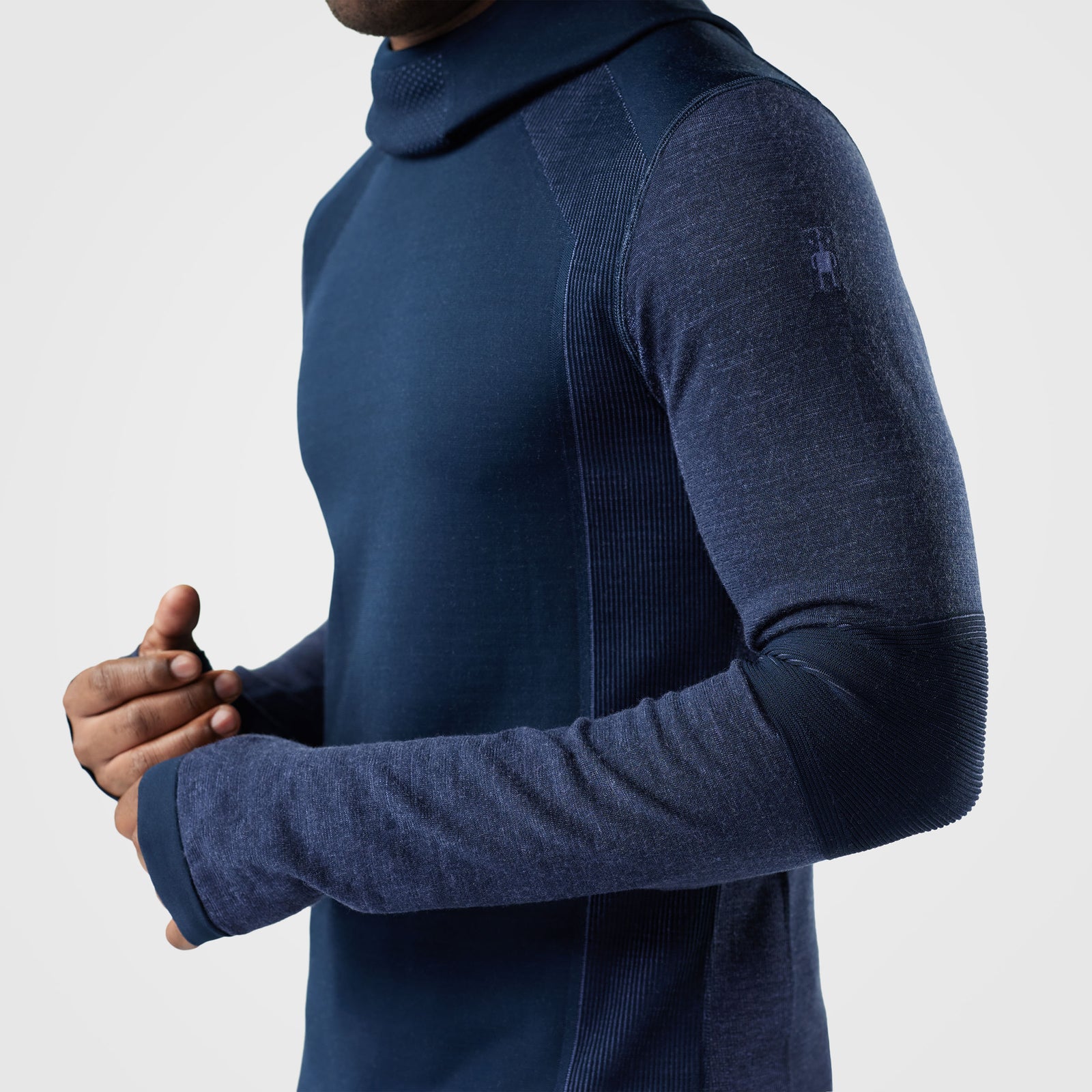Men's Intraknit™ Thermal Merino Base Layer Hoodie Deep Navy-Nightfall Blue - ver - 3