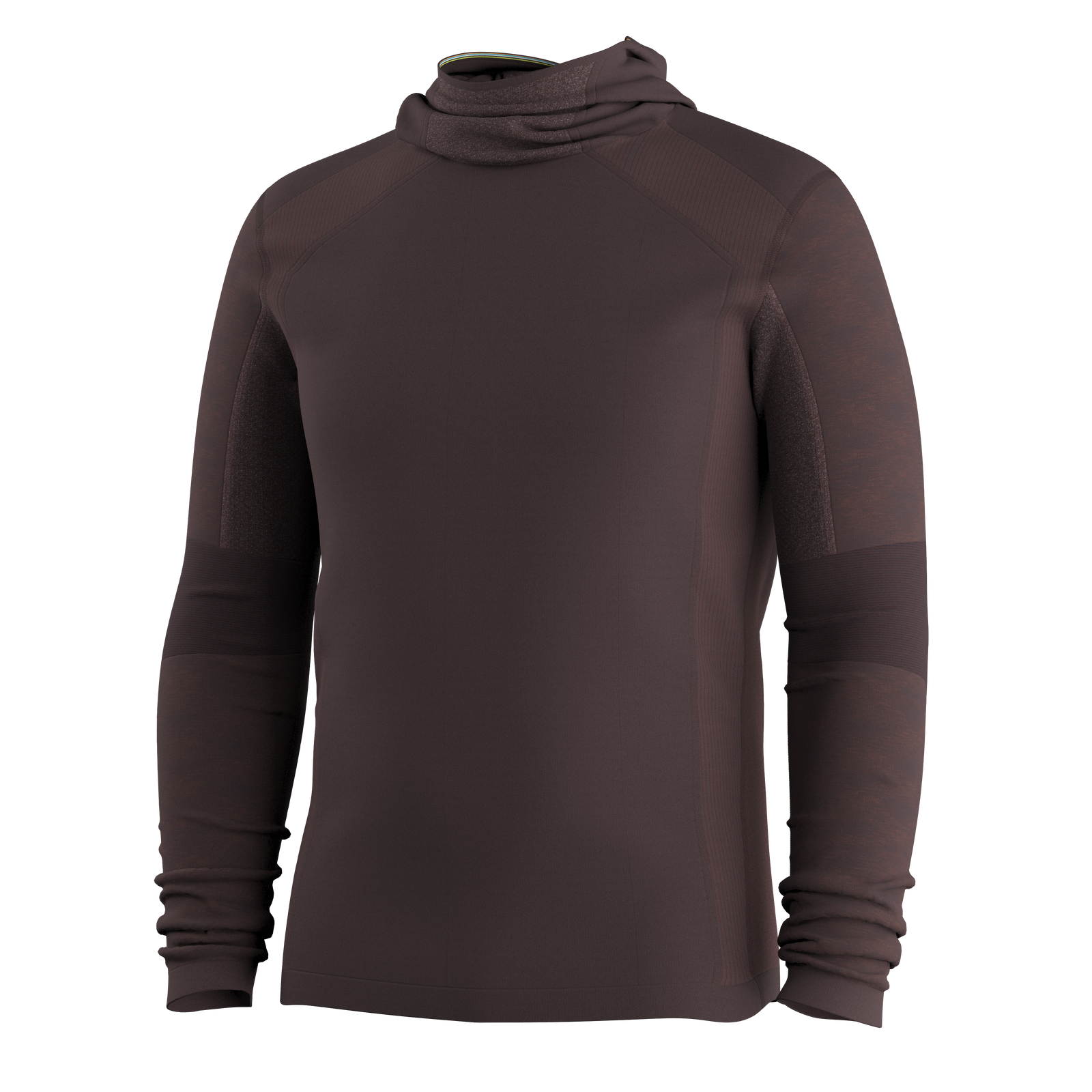Men's Intraknit™ Thermal Merino Base Layer Hoodie Dark Mink-Burnt Sienna - ver - 6