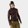 Men's Intraknit™ Thermal Merino Base Layer Hoodie Dark Mink-Burnt Sienna - ver - 1