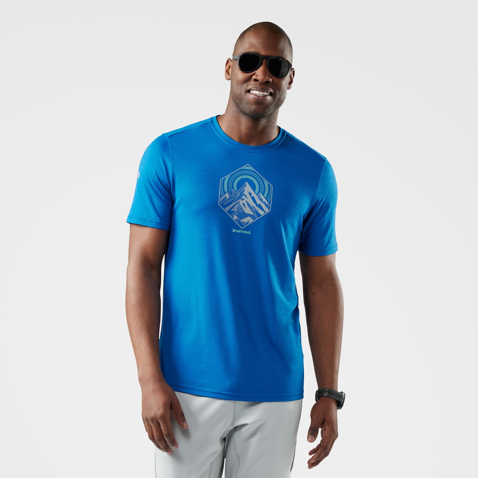 Men's Peak Energy Active Short Sleeve Graphic Tee Mink Heather - ver - 5